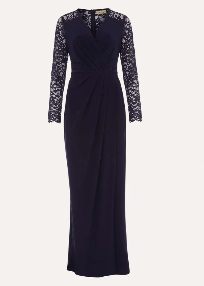 Phase Eight Elanor Lace Maxi Dress Navy Women Dresses