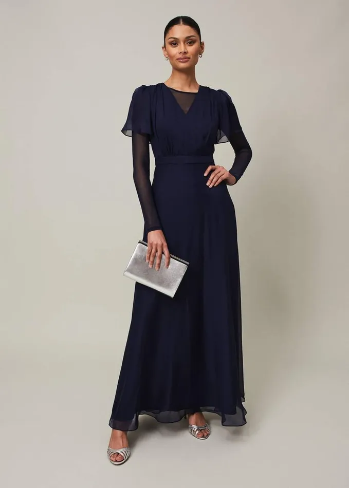 Phase Eight Eleena Navy Mesh Top Navy Women Tops and TShirts