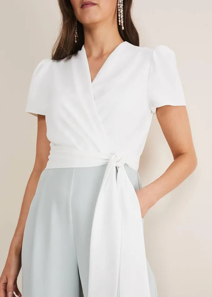 Phase Eight Eloise Wide Leg Jumpsuit Eau De Nilivory Women Dresses