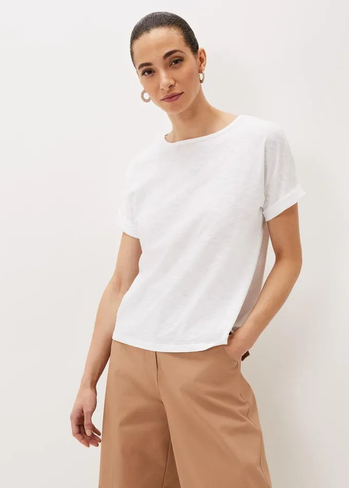 Phase Eight Elspeth Round Neck Top White Women Tops and TShirts