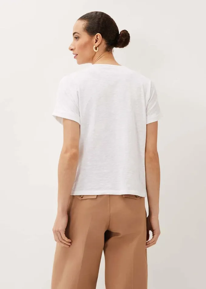 Phase Eight Elspeth Round Neck Top White Women Tops and TShirts