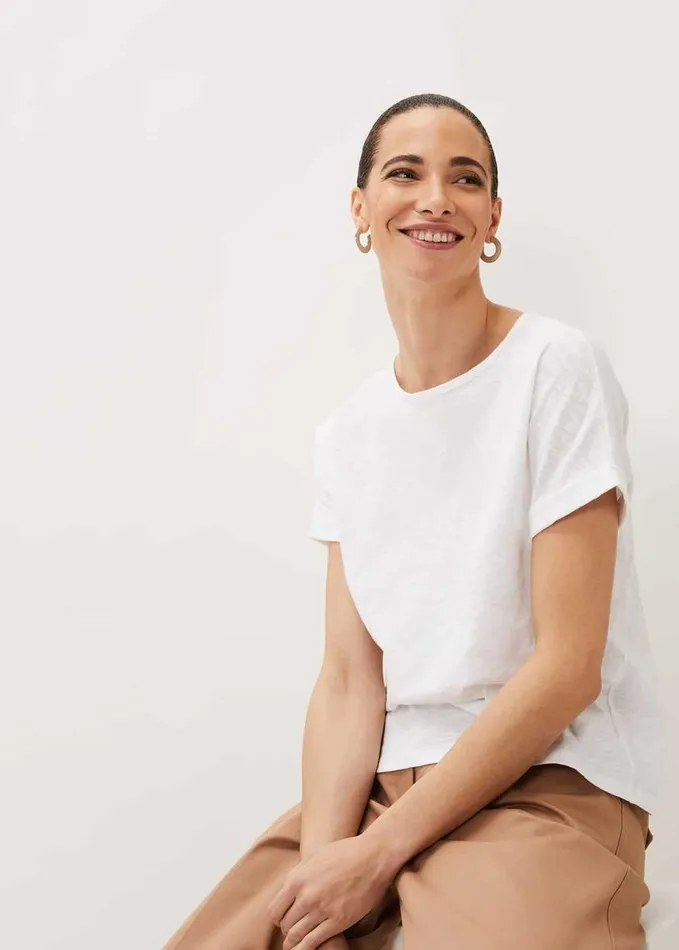 Phase Eight Elspeth Round Neck Top White Women Tops and TShirts