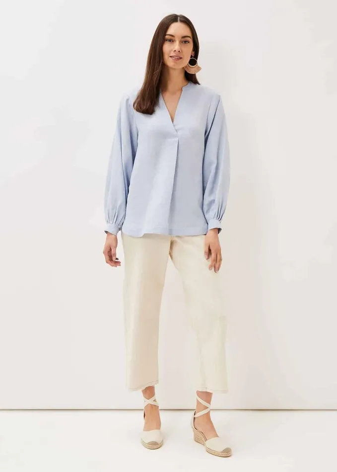Phase Eight Emma Blouse Soft Blue Women Tops and TShirts