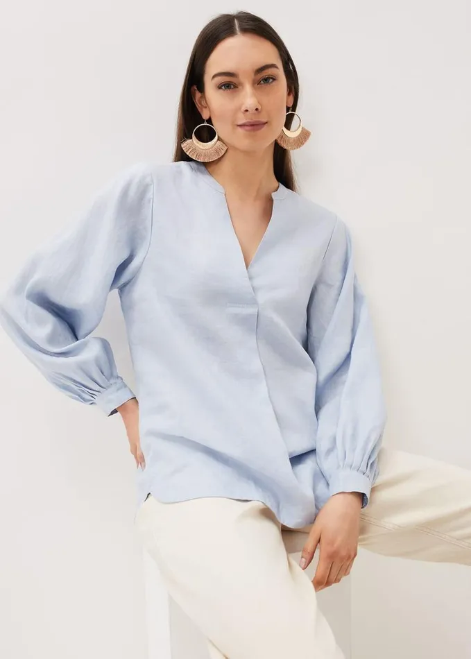 Phase Eight Emma Blouse Soft Blue Women Tops and TShirts