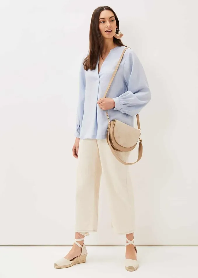 Phase Eight Emma Blouse Soft Blue Women Tops and TShirts