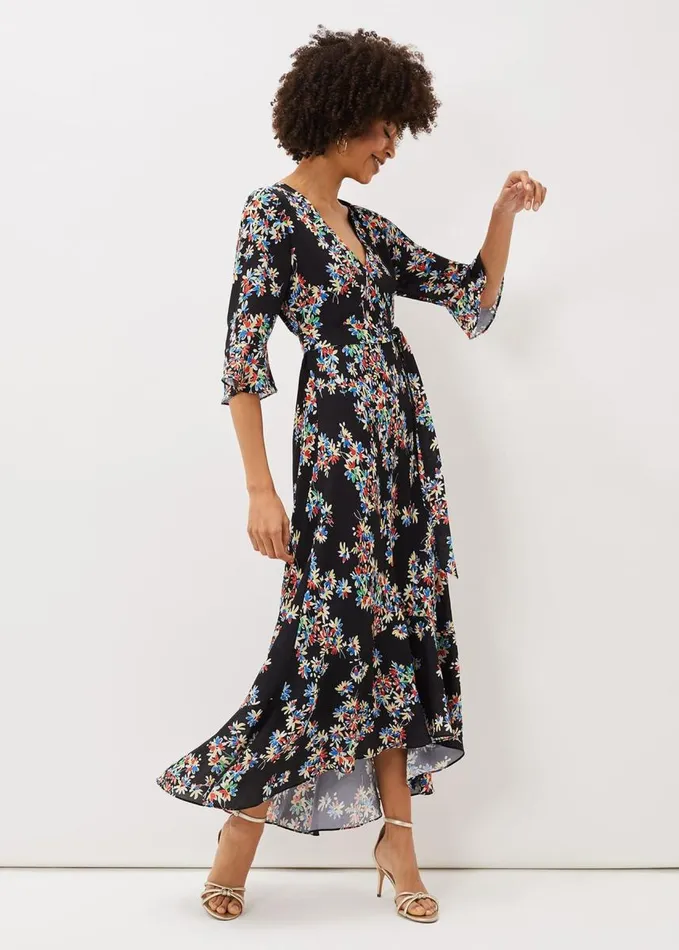 Phase Eight Emmaline Floral Maxi Dress Blackmulti Women Dresses