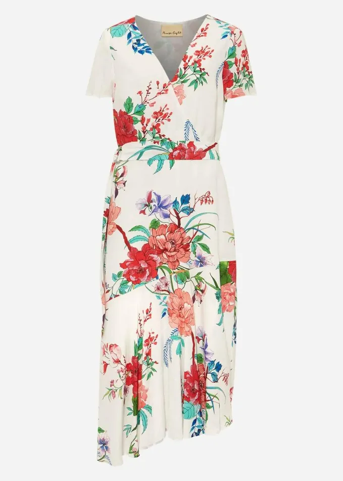 Phase Eight Evadine Floral Tea Dress White Multi Women Dresses