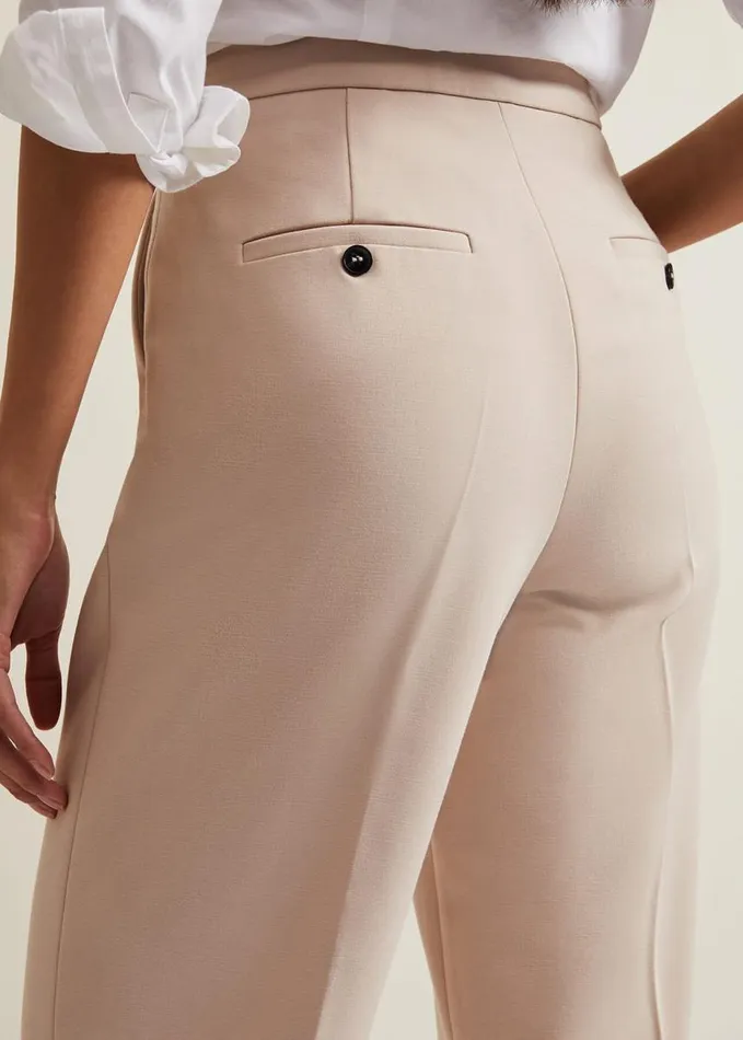 Phase Eight Everlee Crop Straight Leg Smart Trouser Stone Women Trousers