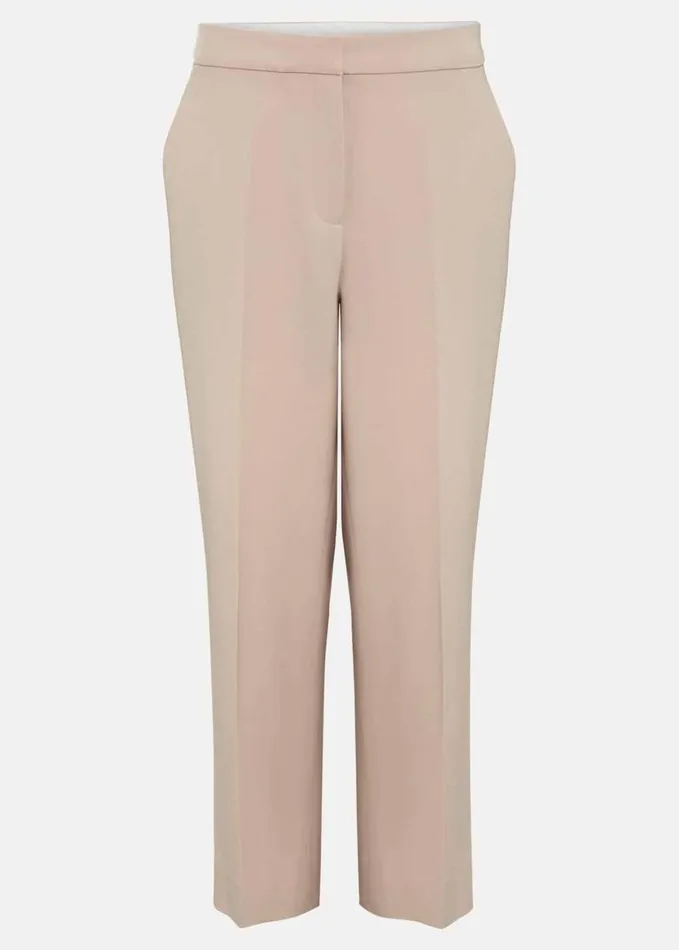Phase Eight Everlee Crop Straight Leg Smart Trouser Stone Women Trousers