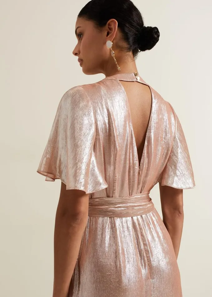 Phase Eight Fleur Metallic Maxi Dress Metallic Women Dresses