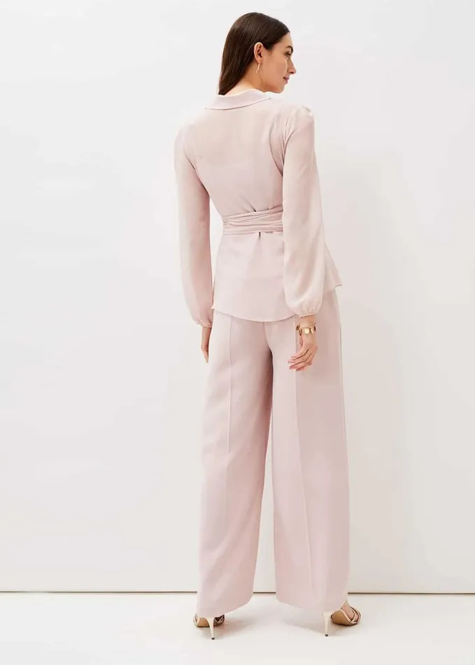 Phase Eight Florentine Wide Leg CoOrd Trouser Antique Rose Women Trousers