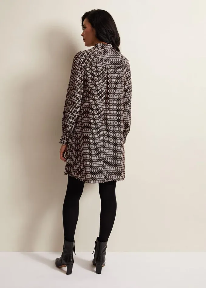 Phase Eight Fran Geo Swing Dress Blackmulti Women Dresses