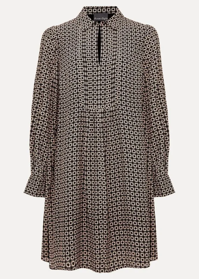 Phase Eight Fran Geo Swing Dress Blackmulti Women Dresses