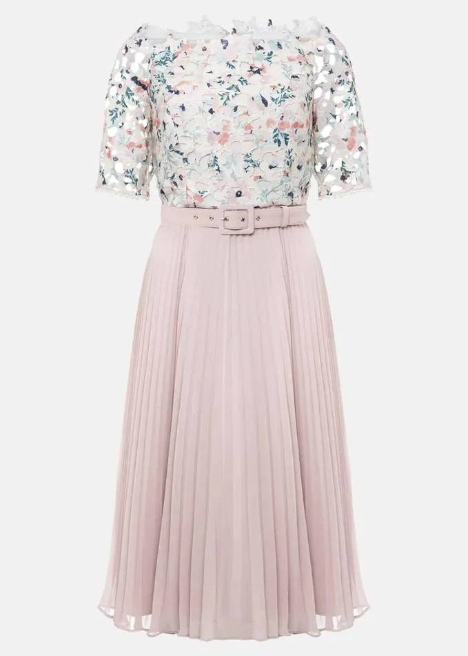 Phase Eight Franky Floral Lace Midi Dress Buttermilkmulti Women Dresses