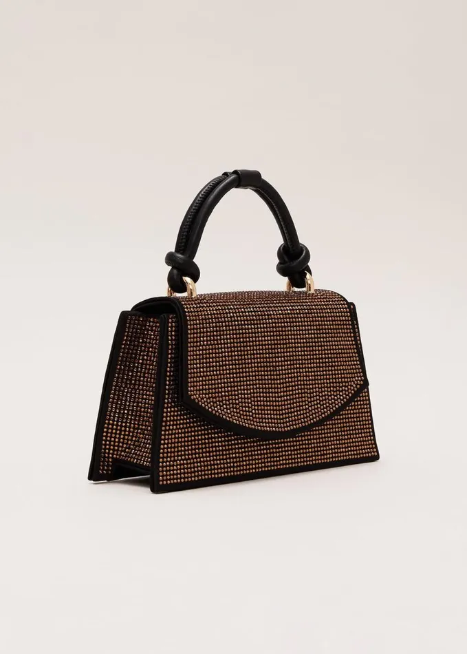 Phase Eight Gold Embellished Mini Tote Gold Women Bags and Clutches
