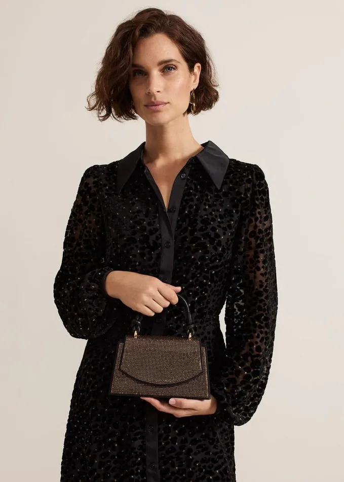 Phase Eight Gold Embellished Mini Tote Gold Women Bags and Clutches