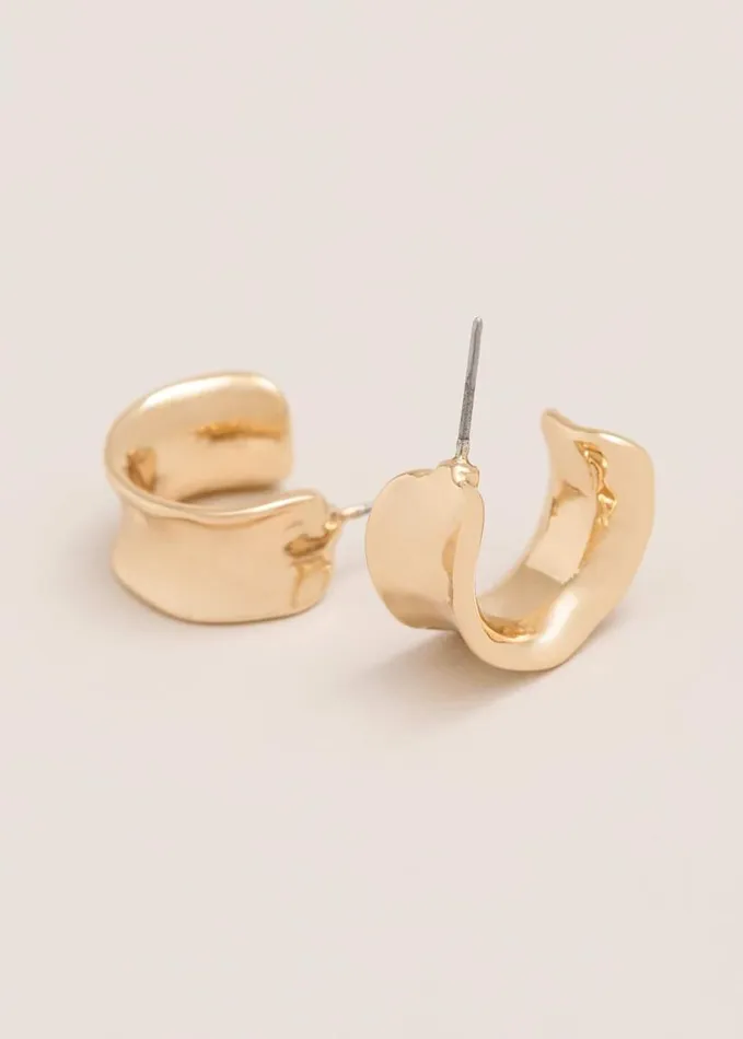 Phase Eight Gold Huggie Earrings Gold Women Jewellery