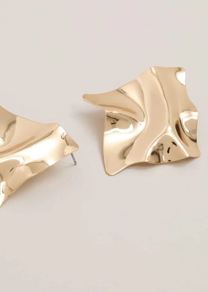 Phase Eight Gold Statement Stud Earrings Gold Women Jewellery