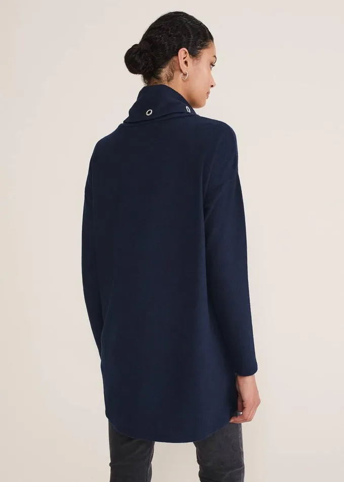 Phase Eight Gwen Eyelet Jumper Midnight Women Knitwear