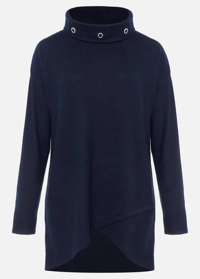 Phase Eight Gwen Eyelet Jumper Midnight Women Knitwear