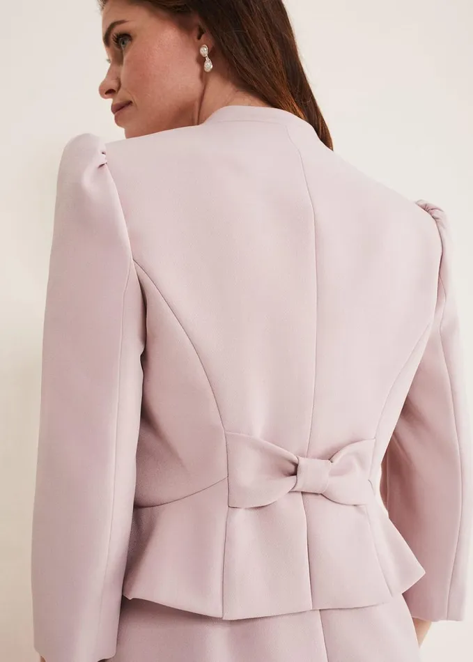 Phase Eight Isabella Bow Jacket Antique Rose Women Jackets