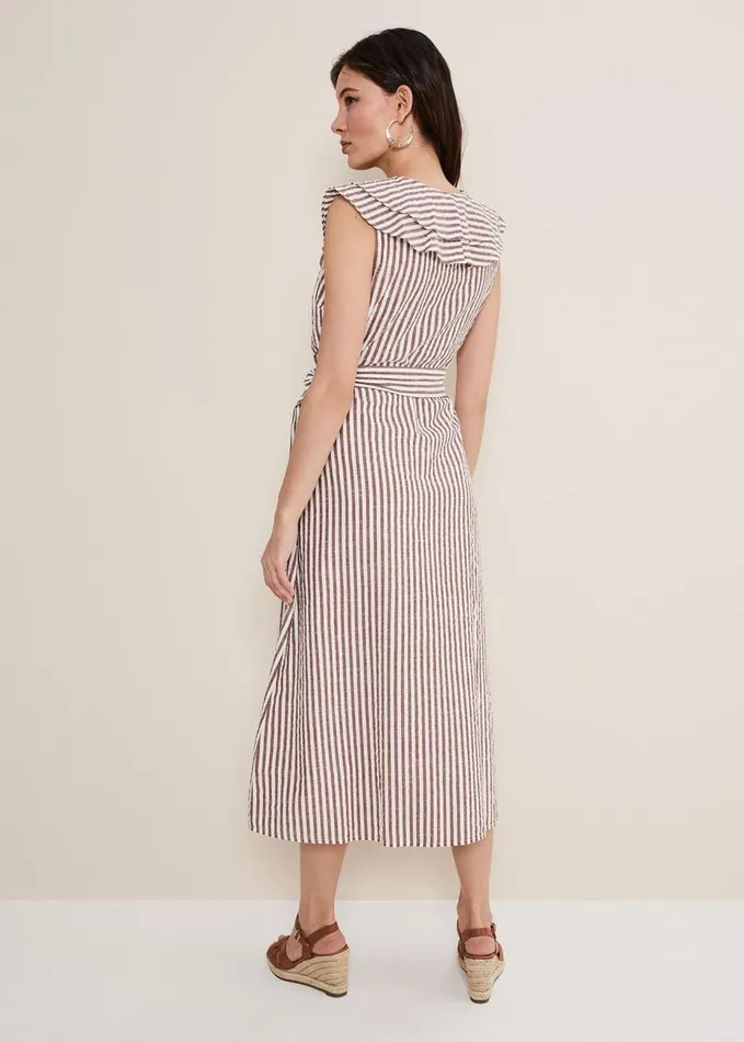 Phase Eight Jamilla Striped Midi Dress Ivorynatural Women Dresses