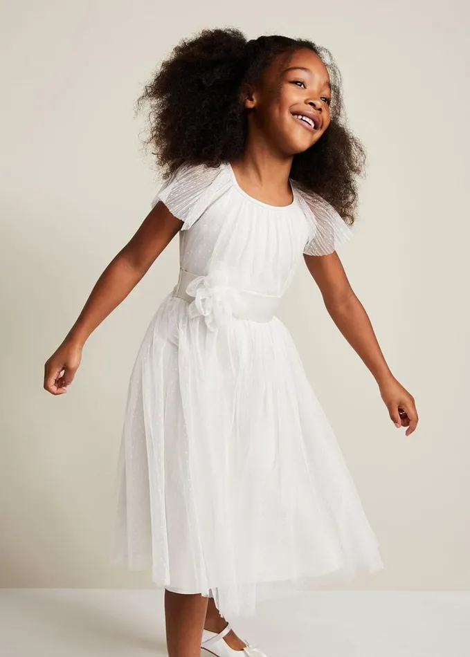 Phase Eight Jasmine Tulle Fit And Flare Dress Ivory Women Dresses