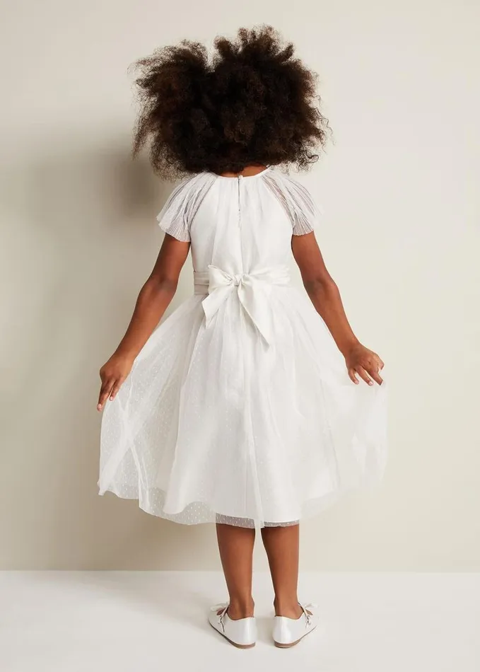 Phase Eight Jasmine Tulle Fit And Flare Dress Ivory Women Dresses