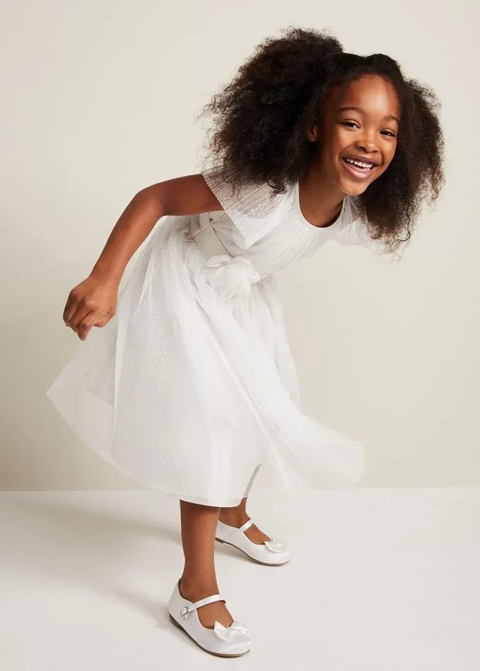 Phase Eight Jasmine Tulle Fit And Flare Dress Ivory Women Dresses