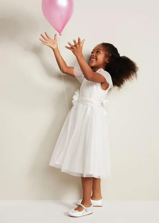 Phase Eight Jasmine Tulle Fit And Flare Dress Ivory Women Dresses