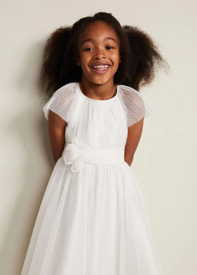 Phase Eight Jasmine Tulle Fit And Flare Dress Ivory Women Dresses