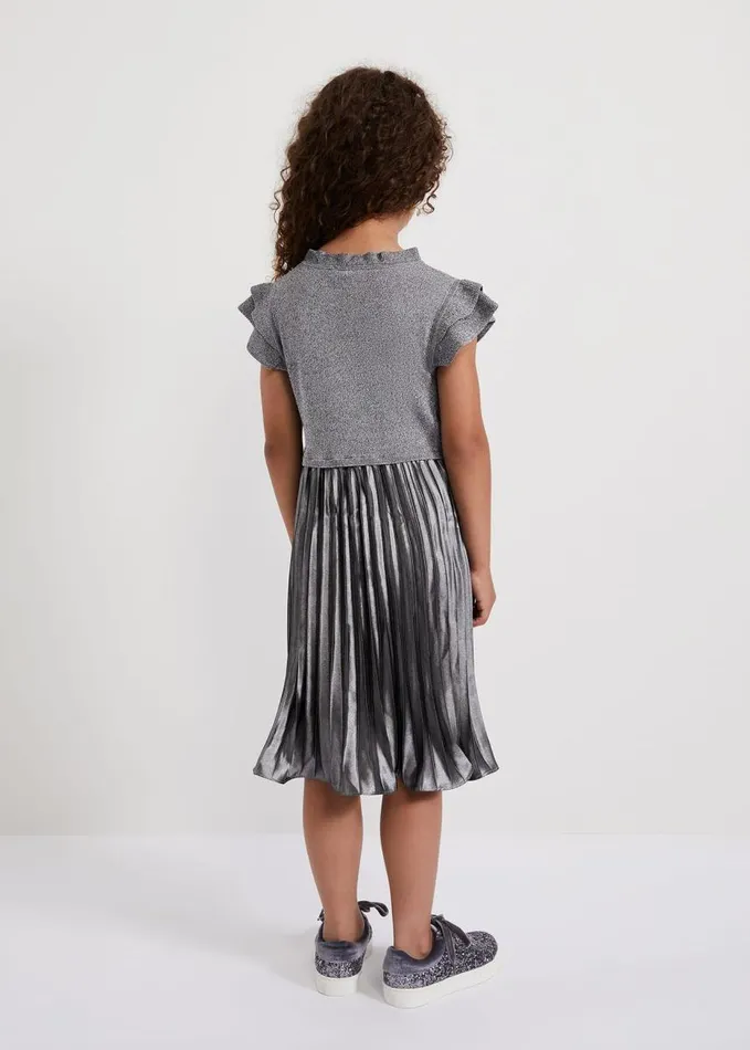 Phase Eight Jayla Silver Knit Dress Silver Women Dresses