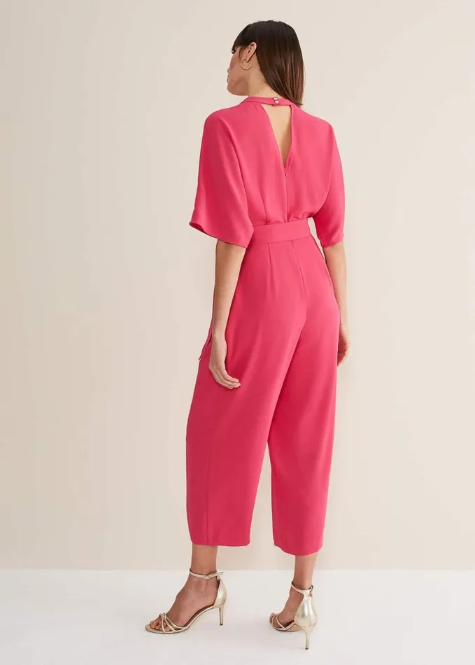 Phase Eight Jiya Batwing Jumpsuit Pink Women Dresses