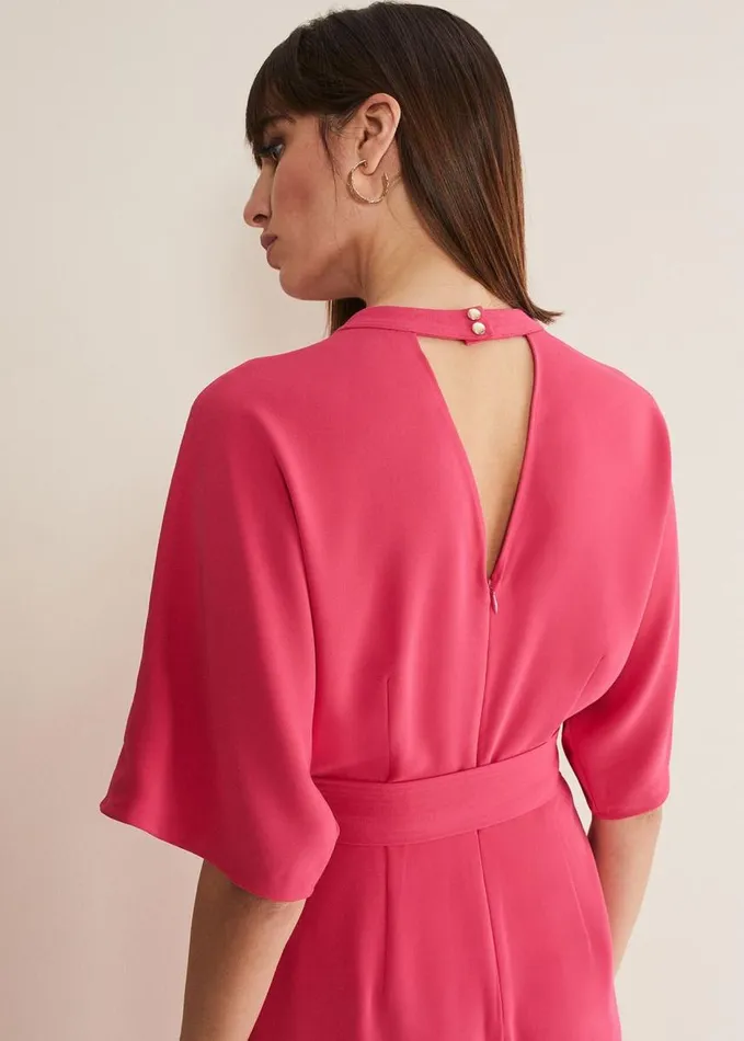 Phase Eight Jiya Batwing Jumpsuit Pink Women Dresses