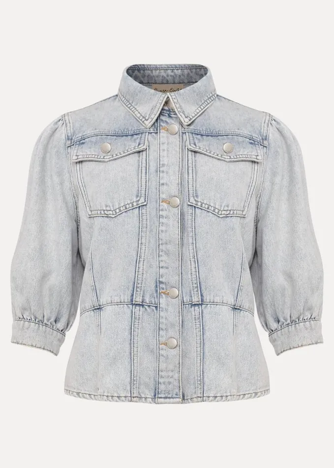 Phase Eight Karys Fashion Puff Sleeve Jacket Denim Women Jackets