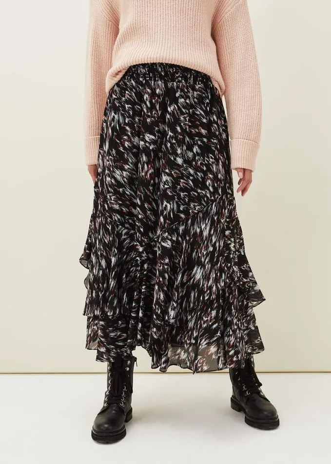 Phase Eight Kayley Abstract Print Maxi Skirt Navymulti Women Skirts