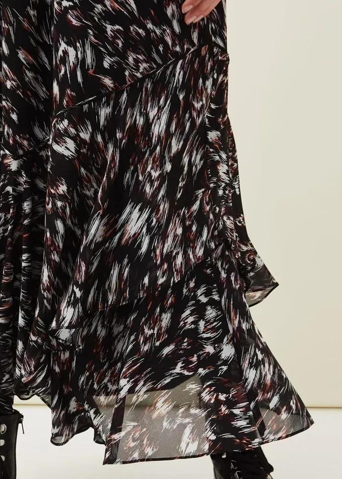 Phase Eight Kayley Abstract Print Maxi Skirt Navymulti Women Skirts