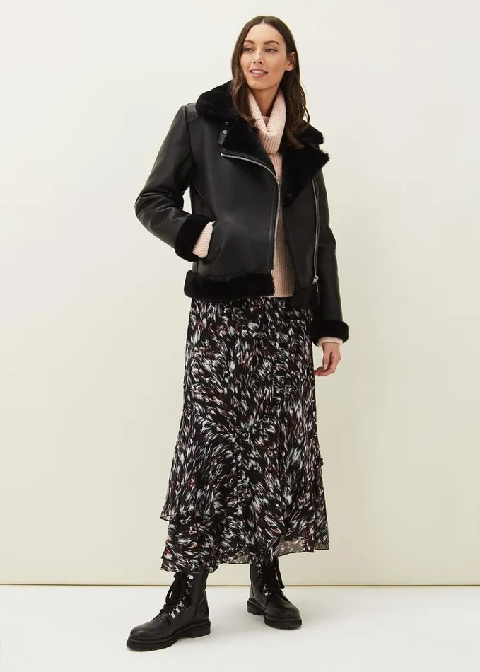 Phase Eight Kayley Abstract Print Maxi Skirt Navymulti Women Skirts