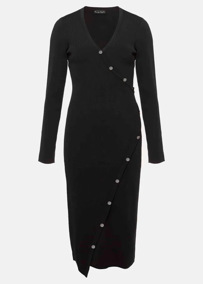 Phase Eight Kellia Black Knitted Midi Dress Black Women Dresses