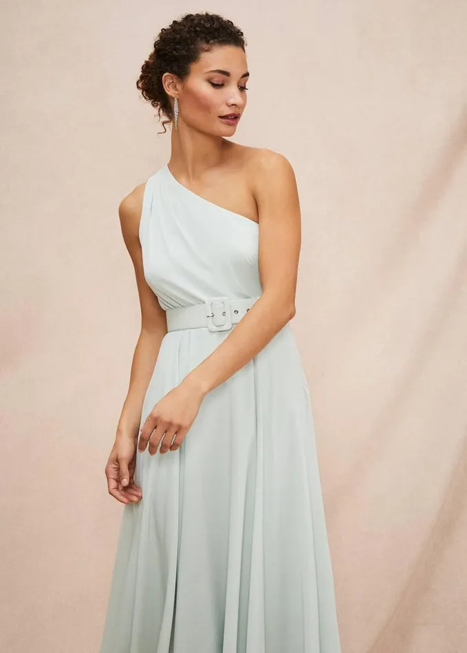 Phase Eight Kiki One Shoulder Midi Dress Eau De Nil Women Dresses