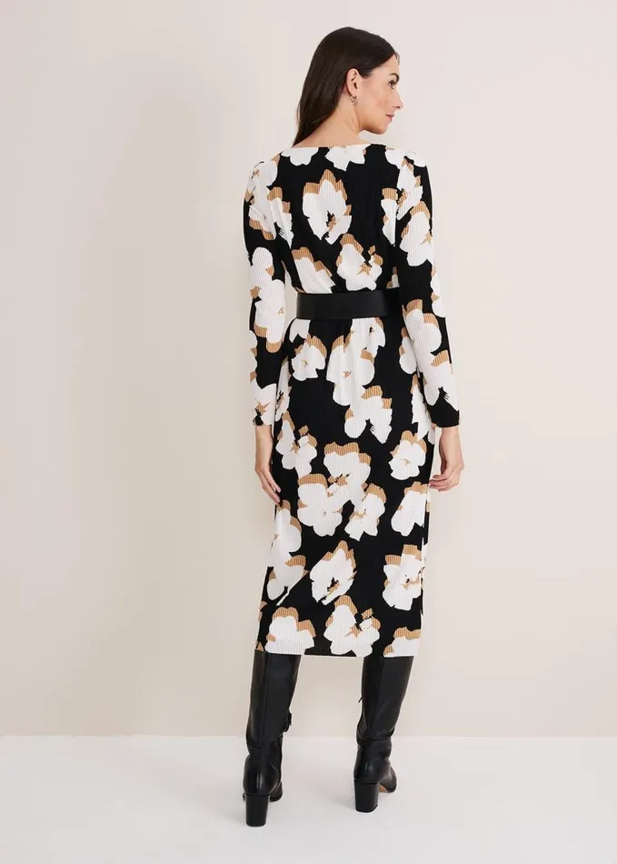 Phase Eight Kinzlee Printed Jersey Dress Blackivory Women Dresses