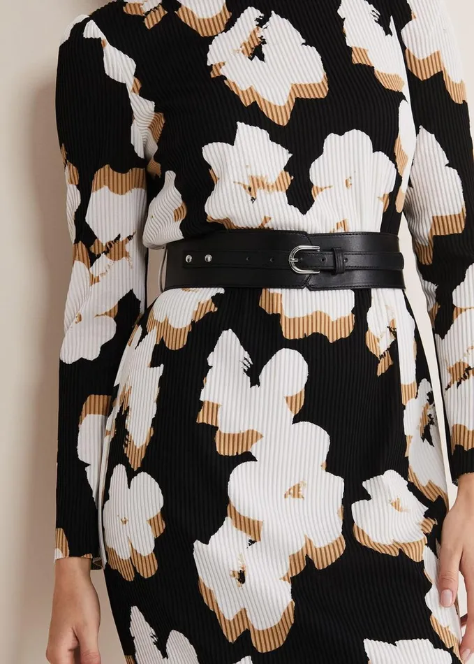 Phase Eight Kinzlee Printed Jersey Dress Blackivory Women Dresses