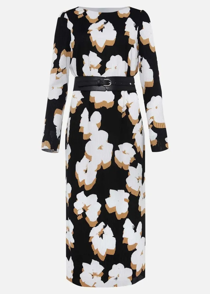 Phase Eight Kinzlee Printed Jersey Dress Blackivory Women Dresses