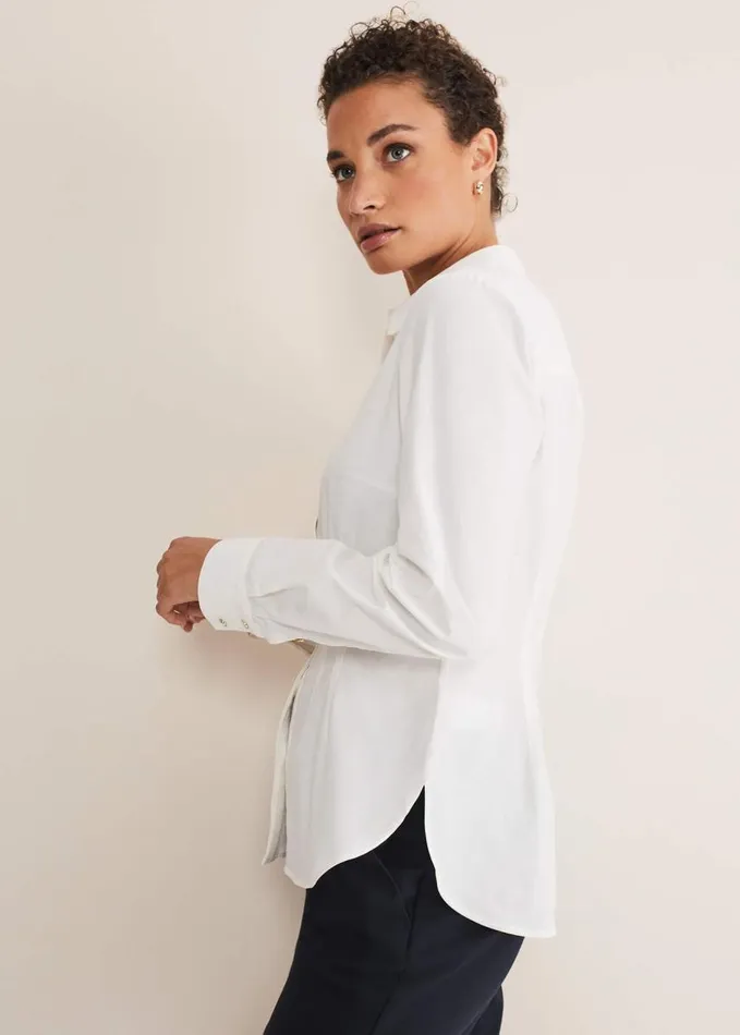 Phase Eight Kiyah Fitted Shirt White Women Shirts and Blouses
