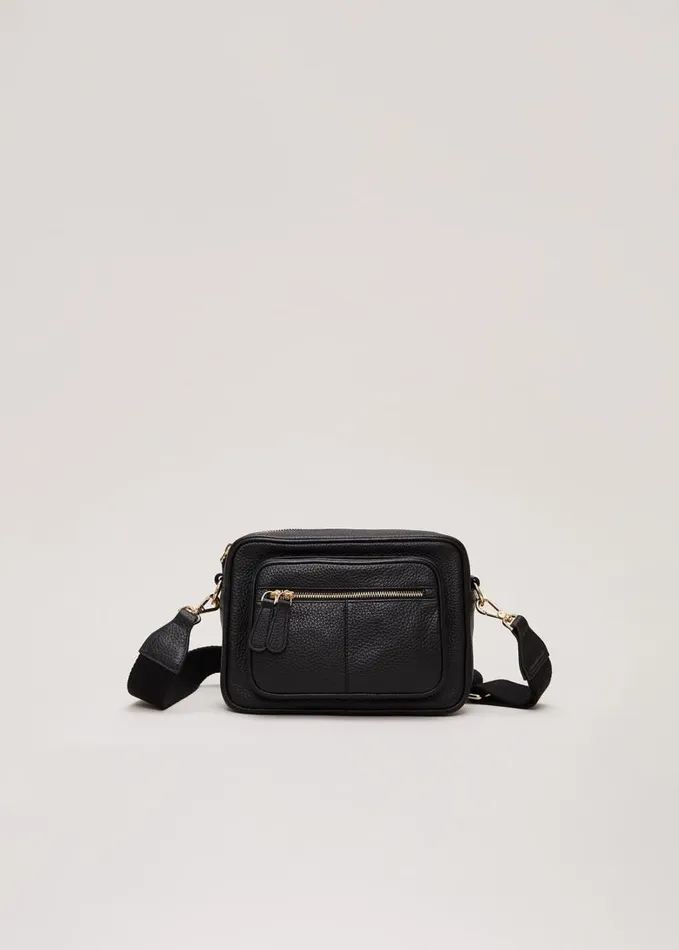 Phase Eight Leather Cross Body Bag Black Women Bags and Clutches