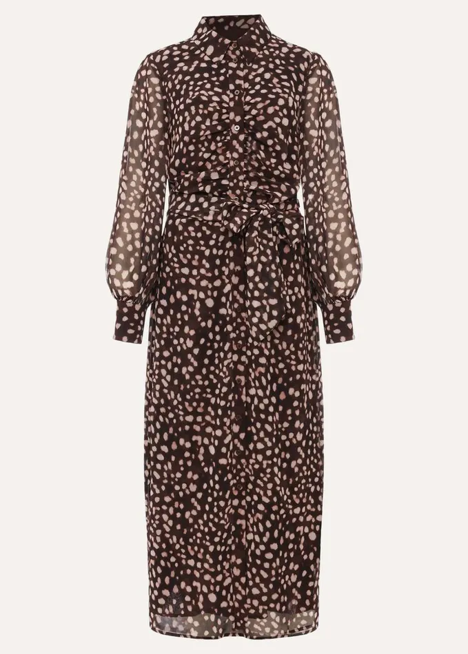 Phase Eight Libby Spot Print Midi Dress Pink Multi Women Dresses