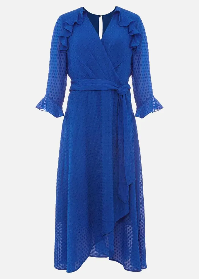 Phase Eight Lilibeth Wrap Midi Dress Capri Blue Women Dresses