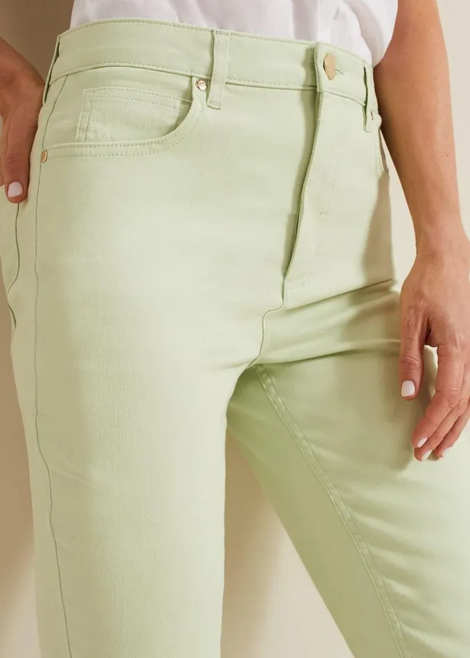Phase Eight Lindsey Cropped Straight Leg Jeans Green Women Jeans