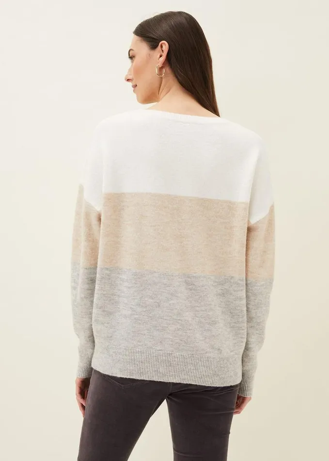 Phase Eight Lucial Stripe Knit Jumper Multicoloured Women Knitwear