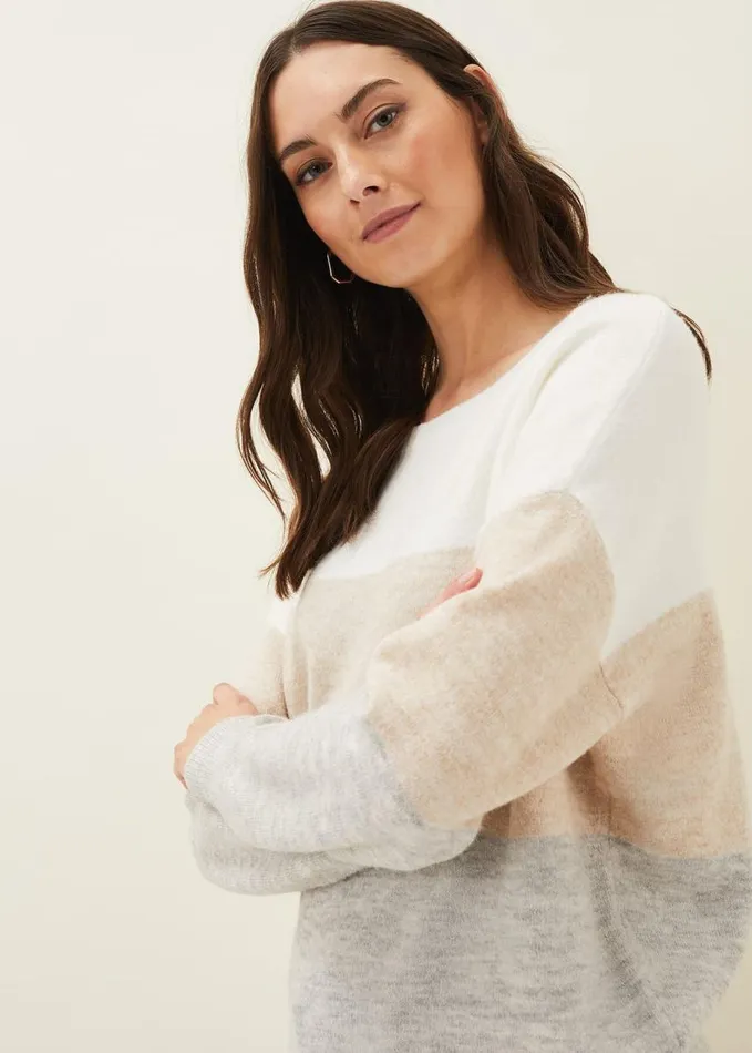 Phase Eight Lucial Stripe Knit Jumper Multicoloured Women Knitwear